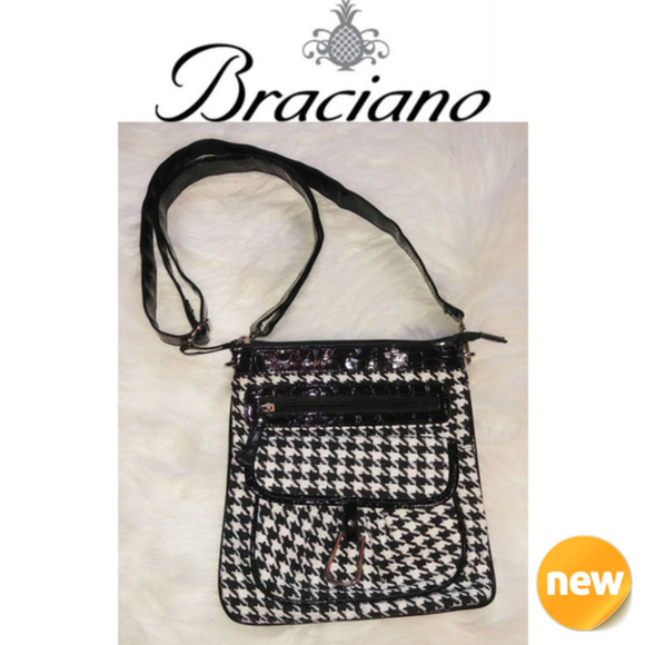 Braciano Handbags - Braciano Crossbody Purse Black and White